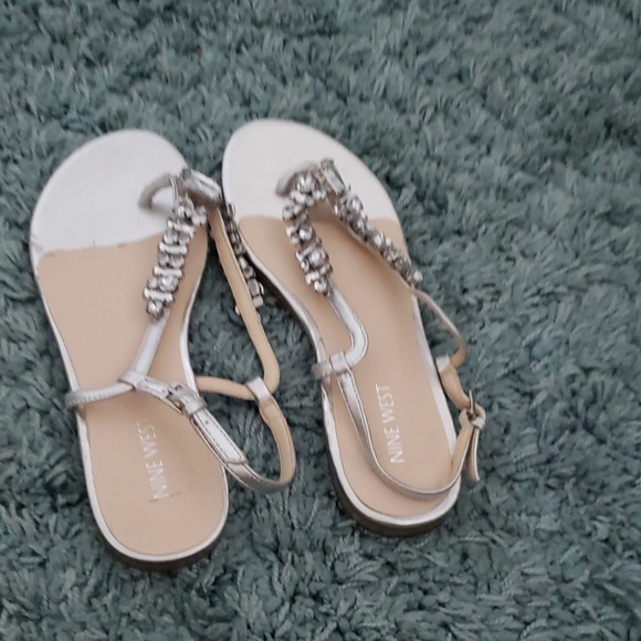 Crystal and silver sandals - Picture 3 of 4